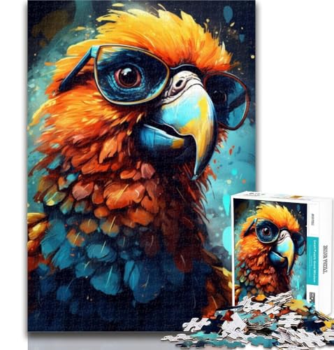 1000 Teile für Erwachsene, Papagei mit Brille, Puzzle für Erwachsene und Jugendliche, ganze Familie für und 14 Jahre alt, 26x38cm 1000 Teile für Erwachsene, Papagei mit Brille, Puzzle für Erwachsene und Jugendliche, ganze Familie für und 14 Jahre alt, 26x38cm von GOIUYTGM