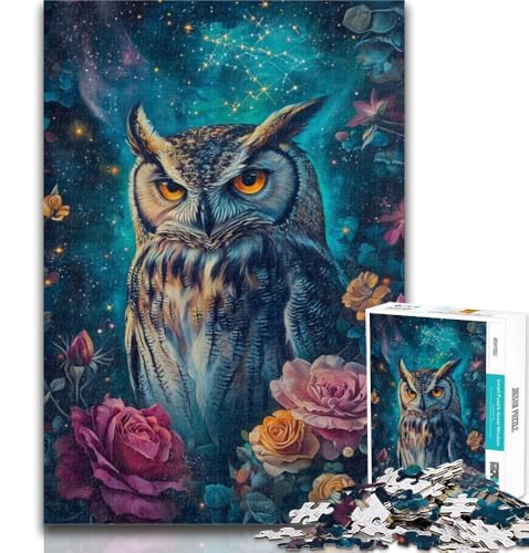 1000 Teile für Erwachsene, Roseneule, Puzzle für Teenager, 1000 Teile, Lernspielzeug, Familienspiele, stärkt die Liebe zwischen Paaren, 26x38cm 1000 Teile für Erwachsene, Roseneule, Puzzle für Teenager, 1000 Teile, Lernspielzeug, Familienspiele, stärkt die Liebe zwischen Paaren, 26x38cm von GOIUYTGM