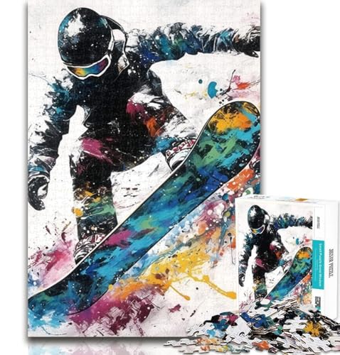 1000 Teile für Erwachsene, Skifahrer-Mal-Puzzle, 1000 Teile für Teenager-Geschenke, lebendiges und einzigartiges Design, entspannendes und herausforderndes Puzzle-Erlebnis, 50x75cm 1000 Teile für Erwachsene, Skifahrer-Mal-Puzzle, 1000 Teile für Teenager-Geschenke, lebendiges und einzigartiges Design, entspannendes und herausforderndes Puzzle-Erlebnis, 50x75cm von GOIUYTGM