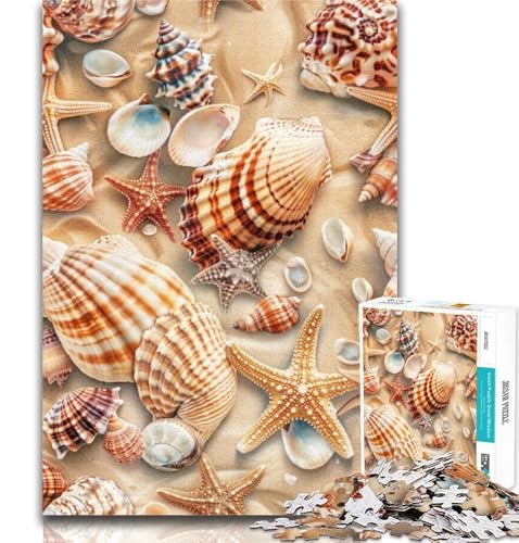 1000 Teile für Erwachsene, Strandmuscheln, Puzzle für Teenager, 1000 Teile, Familienspiel, Stressabbau, schwierige Herausforderung, Wichtelgeschenke, 26x38cm von GOIUYTGM