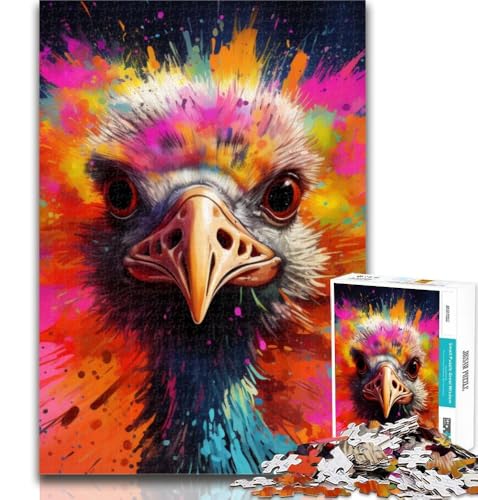 1000 Teile für Erwachsene, Straußenpuzzle für Erwachsene und Jugendliche, 1000 Teile, Lernspielzeug und Spiele für Erwachsene und Jugendliche, 26x38cm von GOIUYTGM