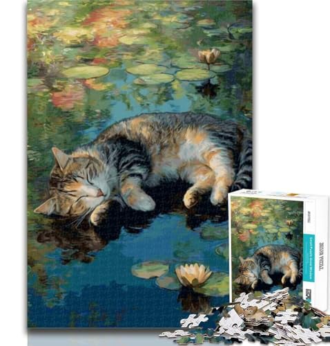 1000 Teile für Erwachsene, Tierkatzen-Puzzles für Erwachsene und Jugendliche, Spielzeug, Lernspiele, Stressabbau, tolle Geschenke und Spielzeuge, 75x50cm von GOIUYTGM