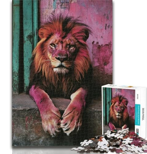 1000 Teile für Erwachsene, Tierlöwe, 1000-teiliges Puzzle für Erwachsene, Geschenke, Künstlersammlung, bildende Kunst, für Kinder ab 14 Jahren, 50x75cm 1000 Teile für Erwachsene, Tierlöwe, 1000-teiliges Puzzle für Erwachsene, Geschenke, Künstlersammlung, bildende Kunst, für Kinder ab 14 Jahren, 50x75cm von GOIUYTGM