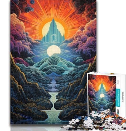 1000 Teile für Erwachsene, Traumhafte, schöne Berge, Puzzle, 1000 Teile für Erwachsene, Spielzeug, Lernspiele, Stressabbau, Wanddekoration, 50x75cm von GOIUYTGM