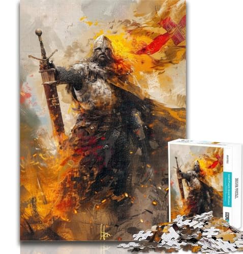 1000 Teile für Erwachsene, Zehn mittelalterliche Engelritter, Puzzle für Erwachsene, 1000 Teile, Lernspiel für Geburtstag, Weihnachten für und ab 14 Jahren, 26x38cm von GOIUYTGM