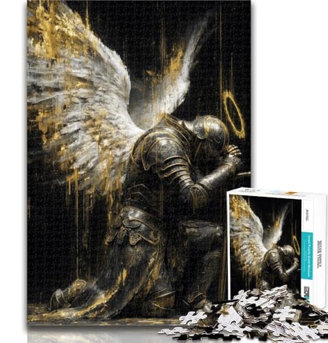 1000 Teile für Erwachsene, Zehn mittelalterliche Engelritter, Puzzle für Teenager, 1000 Teile, ganze Familie, für Kinder ab 14 Jahren, 26x38cm von GOIUYTGM