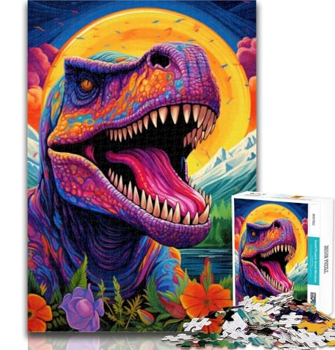 1000 Teile für Erwachsene, buntes Dinosaurier-Puzzle für Erwachsene, 1000 Teile, Lernspielzeug ganze Familie, 75x50cm von GOIUYTGM