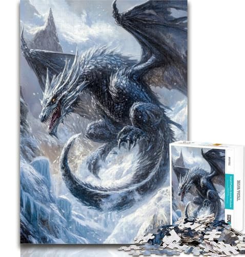 1000 Teile für Erwachsene, japanischer Wellendrache, Puzzle für Erwachsene, 1000 Teile, anspruchsvolles Spielspielzeug, ganze Familie, 50x75cm von GOIUYTGM