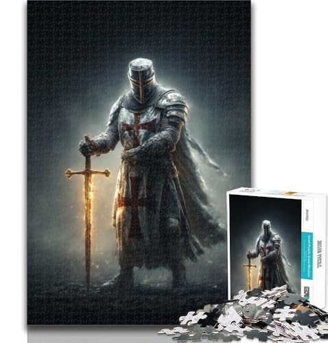 1000 Teile für Erwachsene, mittelalterliche Ritter, Puzzle für Teenager, 1000 Teile, Lernspielzeug, ganze Familie, 75x50cm von GOIUYTGM