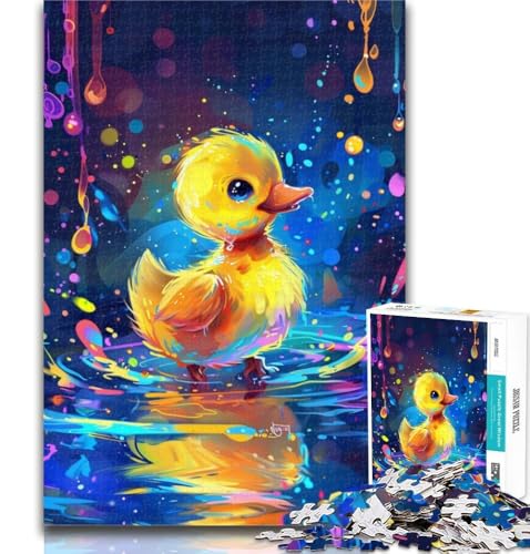 1000 Teile für Erwachsene, süße kleine gelbe Ente, 1000 Teile Puzzle für Erwachsene, Teenager, Familienspiele, Weihnachts- und Geburtstagsgeschenke, 50x75cm von GOIUYTGM