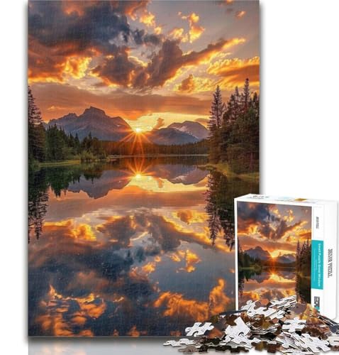 1000 Teile für Erwachsene, wunderschöne Berge und Seen, Puzzle für Teenager, 1000 Teile, Lernspielzeug, Familienspiele, stärken die Liebe zwischen Paaren, 26x38cm 1000 Teile für Erwachsene, wunderschöne Berge und Seen, Puzzle für Teenager, 1000 Teile, Lernspielzeug, Familienspiele, stärken die Liebe zwischen Paaren, 26x38cm von GOIUYTGM