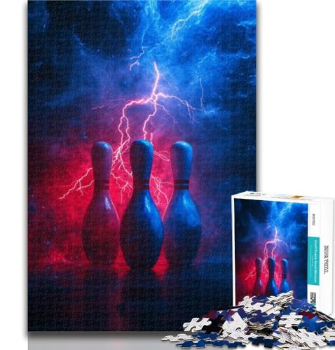 1000 Teile für Erwachsene Bowling-Sportpuzzles für Erwachsene und Jugendliche, Spielzeug, Lernspiele, Stressabbau, tolle Geschenke und Spielzeuge, 75x50cm von GOIUYTGM
