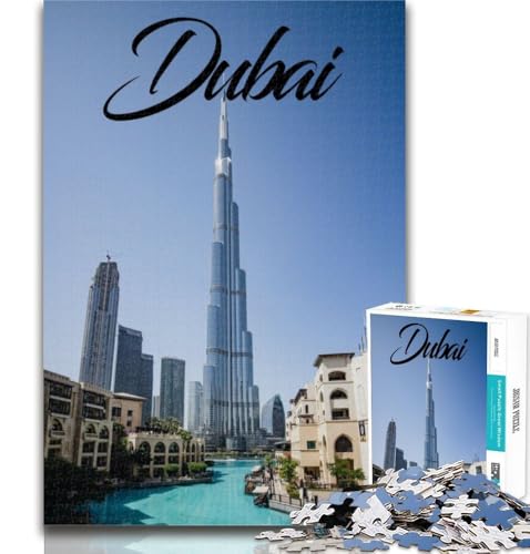 1000 Teile für Erwachsene Dubai Puzzles für Erwachsene und Jugendliche, Spielzeug Lernspiele Stressabbau Tolle Geschenke und Spielzeuge 75x50cm von GOIUYTGM
