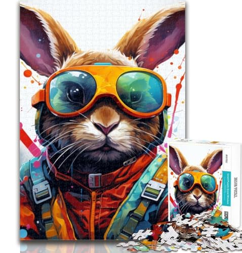 1000 Teile für Erwachsene Kaninchen-Puzzles für Erwachsene und Jugendliche, 1000 Teile, Lernspielzeug und Spiele für Erwachsene und Jugendliche, 26x38cm von GOIUYTGM