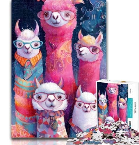 1000 Teile für Teenager, Alpaka-Familienpuzzle, 1000 Teile für Erwachsene, für Erwachsene und ab 14 Jahren, 75x50cm 1000 Teile für Teenager, Alpaka-Familienpuzzle, 1000 Teile für Erwachsene, für Erwachsene und ab 14 Jahren, 75x50cm von GOIUYTGM