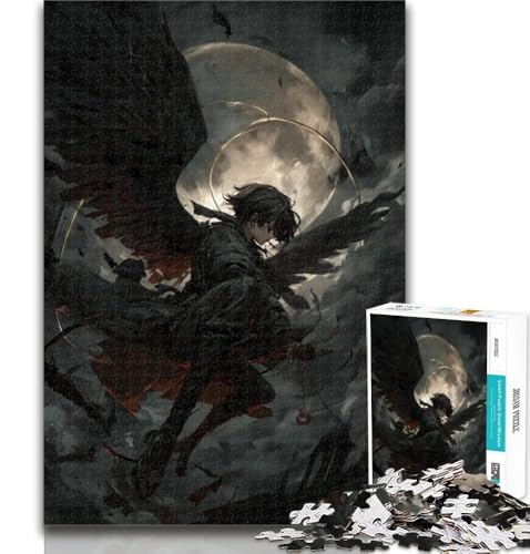 1000 Teile für Teenager, Anime-Dämonenengel-Puzzle, 1000 Teile für Erwachsene, Spielzeug, Lernspiele, Stressabbau, Künstlersammlung, bildende Kunst, 26x38cm von GOIUYTGM