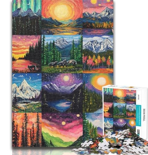 1000 Teile für Teenager, Aurora-Collage-Puzzle, 1000 Teile für Erwachsene und Teenager, Familienspiel zum Stressabbau, schwierige Herausforderung, tolle Geschenke und Spielzeuge, 50x75cm 1000 Teile für Teenager, Aurora-Collage-Puzzle, 1000 Teile für Erwachsene und Teenager, Familienspiel zum Stressabbau, schwierige Herausforderung, tolle Geschenke und Spielzeuge, 50x75cm von GOIUYTGM