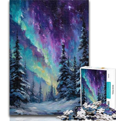 1000 Teile für Teenager, Aurora-Ölgemälde, Puzzle für Teenager, Spielzeug, Lernspiele, Stressabbau, einzigartige Heimdekoration und Geschenke, 50x75cm 1000 Teile für Teenager, Aurora-Ölgemälde, Puzzle für Teenager, Spielzeug, Lernspiele, Stressabbau, einzigartige Heimdekoration und Geschenke, 50x75cm von GOIUYTGM
