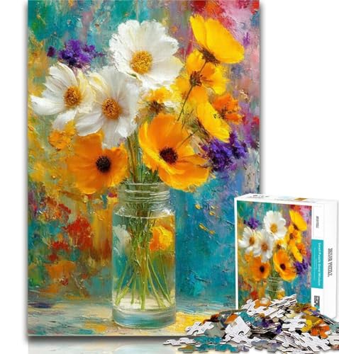 1000 Teile für Teenager, Blumen in Einer Vase, Malen, Puzzle für Teenager, 1000, Spielzeug, Lernspiele, Stressabbau, tolle Geschenke und Spielzeuge, 50x75cm 1000 Teile für Teenager, Blumen in Einer Vase, Malen, Puzzle für Teenager, 1000, Spielzeug, Lernspiele, Stressabbau, tolle Geschenke und Spielzeuge, 50x75cm von GOIUYTGM