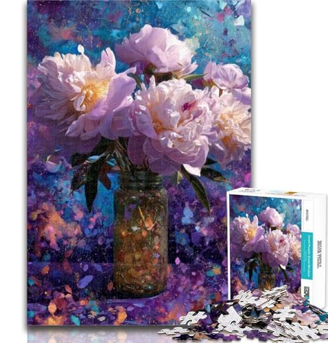 1000 Teile für Teenager, Blumenmalerei-Puzzle für Teenager, 1000, Familienunterhaltungsspielzeug ganze Familie, 50x75cm von GOIUYTGM