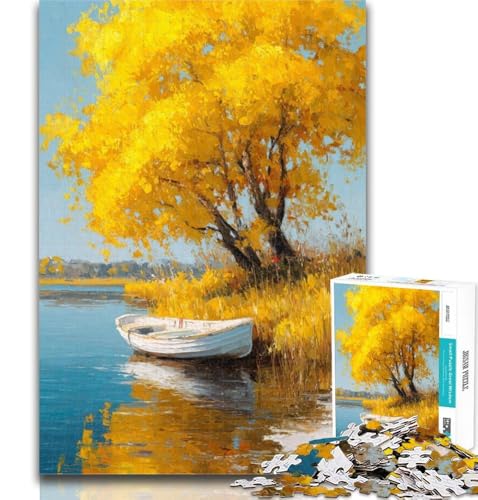 1000 Teile für Teenager, Boot im Herbst, 1000-teiliges Puzzle für Teenager, Stressabbau, Staycation, Zeit totschlagen, lustiges Geschenk, 50x75cm 1000 Teile für Teenager, Boot im Herbst, 1000-teiliges Puzzle für Teenager, Stressabbau, Staycation, Zeit totschlagen, lustiges Geschenk, 50x75cm von GOIUYTGM