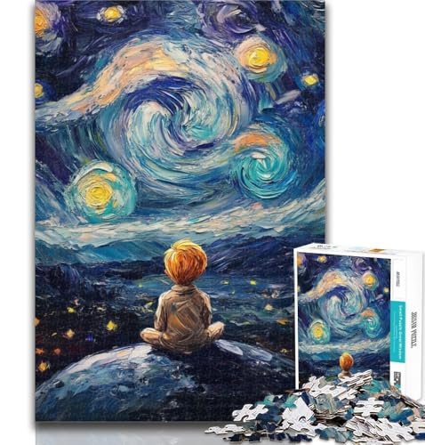 1000 Teile für Teenager, Der kleine Prinz des Nachthimmels, 1000-teiliges Puzzle für Erwachsene, pädagogisches Spielzeug zum Stressabbau, tolle Geschenke und Spielzeuge, 26x38cm von GOIUYTGM