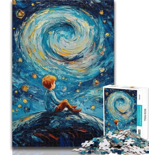 1000 Teile für Teenager, Der kleine Prinz des Nachthimmels, Puzzle für Erwachsene, 1000 Teile, schwierig, Spielzeug, Lernspiele, Stressabbau, einzigartige Heimdekoration und Geschenke, 50x75cm von GOIUYTGM
