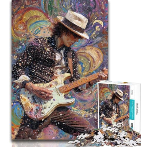 1000 Teile für Teenager, Gitarre Spielen, 1000 Teile Puzzle für Erwachsene und Teenager, Lernspielzeug ganze Familie, 26x38cm von GOIUYTGM