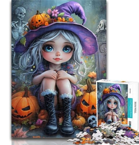 1000 Teile für Teenager, Halloween-Mädchen-Puzzles für Erwachsene, 1000 Teile, Familienunterhaltungsspielzeug ganze Familie, 26x38cm 1000 Teile für Teenager, Halloween-Mädchen-Puzzles für Erwachsene, 1000 Teile, Familienunterhaltungsspielzeug ganze Familie, 26x38cm von GOIUYTGM
