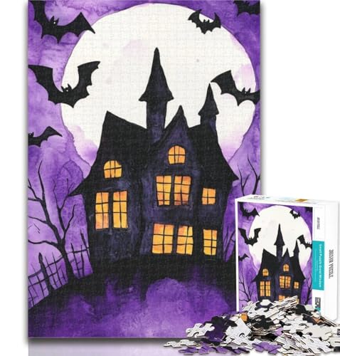1000 Teile für Teenager, Halloween-Schloss, 1000-teiliges Puzzle für Erwachsene und Teenager, Familienspiel zum Stressabbau, schwierige Herausforderung, tolle Geschenke und Spielzeuge, 26x38cm 1000 Teile für Teenager, Halloween-Schloss, 1000-teiliges Puzzle für Erwachsene und Teenager, Familienspiel zum Stressabbau, schwierige Herausforderung, tolle Geschenke und Spielzeuge, 26x38cm von GOIUYTGM