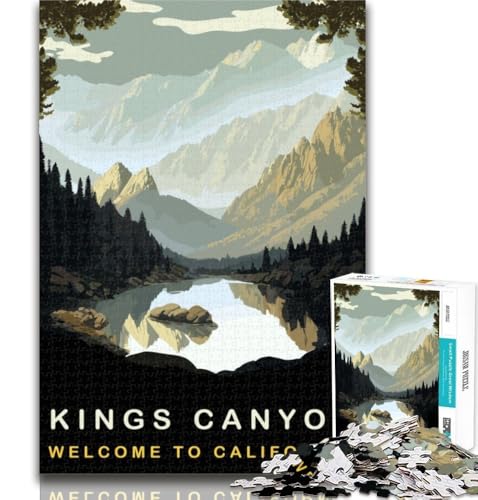 1000 Teile für Teenager, King Canyon Puzzle, 1000 Teile für Erwachsene, Spielzeug, Lernspiele, Stressabbau, Künstlersammlung, Bildende Kunst, 75x50cm von GOIUYTGM