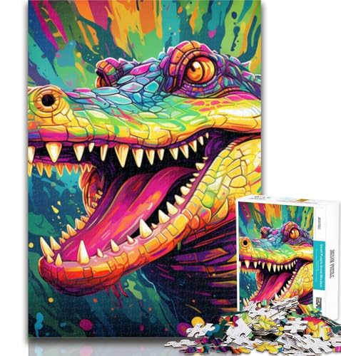 1000 Teile für Teenager, Krokodil-Puzzle, 1000 Teile für Erwachsene, für Erwachsene und ab 14 Jahren, 75x50cm 1000 Teile für Teenager, Krokodil-Puzzle, 1000 Teile für Erwachsene, für Erwachsene und ab 14 Jahren, 75x50cm von GOIUYTGM
