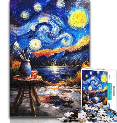 1000 Teile für Teenager, Malen unter dem Nachthimmel, Puzzle für Erwachsene, anspruchsvolles Spielspielzeug, ganze Familie, 50x75cm 1000 Teile für Teenager, Malen unter dem Nachthimmel, Puzzle für Erwachsene, anspruchsvolles Spielspielzeug, ganze Familie, 50x75cm von GOIUYTGM