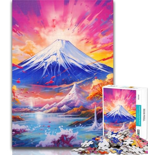 1000 Teile für Teenager, Mount Fuji, Puzzle für Erwachsene, 1000 Teile, schwierig, Spielzeug, Lernspiele, Stressabbau, Künstlersammlung, bildende Kunst, 26x38cm von GOIUYTGM