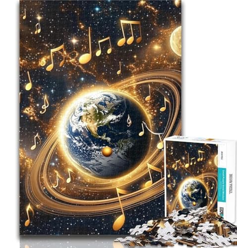 1000 Teile für Teenager, Musik, Galaxie, Erde, Puzzle, 1000 Teile für Teenager, Geschenke, Lernspiel zum Geburtstag, Weihnachten für und ab 14 Jahren, 50x75cm von GOIUYTGM