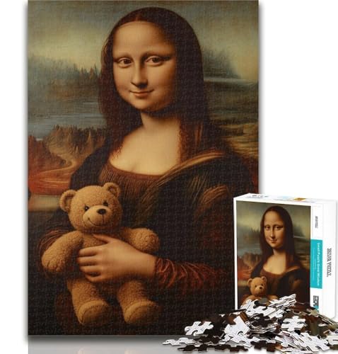 1000 Teile für Teenager, abstrakte Mona Lisa, Puzzle für Erwachsene, 1000, für Lernspiele, Herausforderung, Spielzeug, Künstlersammlung, bildende Kunst, 26x38cm von GOIUYTGM