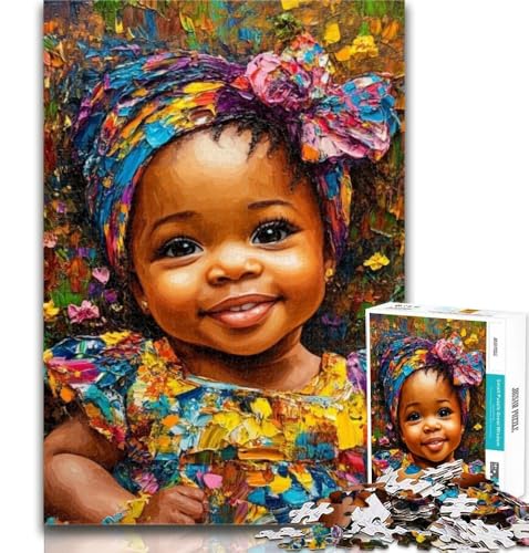 1000 Teile für Teenager, afrikanisches kleines Mädchen, Puzzle für Erwachsene, 1000 Teile, Familienunterhaltungsspielzeug ganze Familie, 26x38cm 1000 Teile für Teenager, afrikanisches kleines Mädchen, Puzzle für Erwachsene, 1000 Teile, Familienunterhaltungsspielzeug ganze Familie, 26x38cm von GOIUYTGM