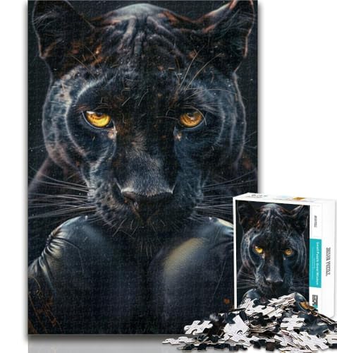 1000 Teile für Teenager, schwarzer Leoparden-Boxer, Puzzle, 1000 Teile für Erwachsene und Teenager, perfekt für Spieleabende, buntes Spielzeug als Geschenk für zu Hause, 50x75cm 1000 Teile für Teenager, schwarzer Leoparden-Boxer, Puzzle, 1000 Teile für Erwachsene und Teenager, perfekt für Spieleabende, buntes Spielzeug als Geschenk für zu Hause, 50x75cm von GOIUYTGM