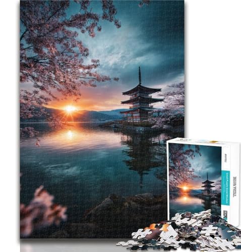 1000 Teile für Teenager, wunderschöne Berge und Seen, Puzzle, 1000 Teile für Erwachsene, Lernspielzeug, Familienspiele, Geburtstagsgeschenk, Geschenke, 26x38cm von GOIUYTGM