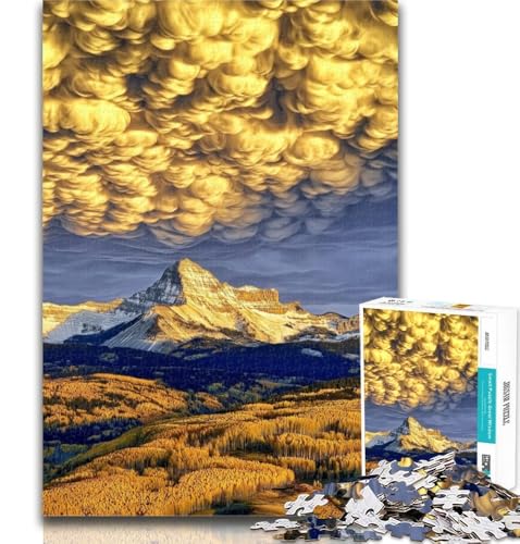 1000 Teile für Teenager, wunderschönes Bergfluss-Puzzle, 1000 Teile für Erwachsene und Teenager, Familienspiel zum Stressabbau, schwierige Herausforderung, tolle Geschenke und Spielzeuge, 50x75cm von GOIUYTGM