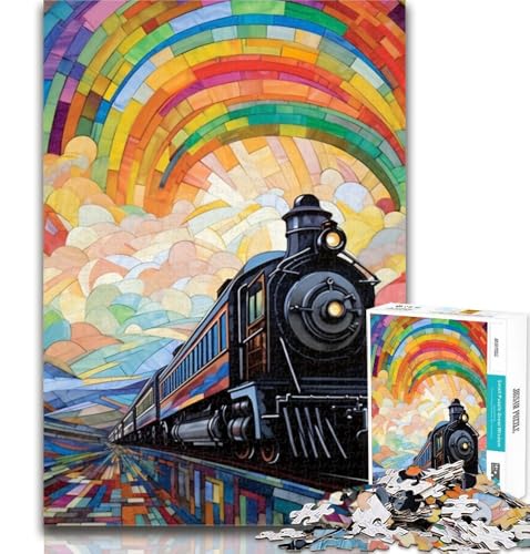 1000 Teile für Teenager,buntes Dampfauto,1000-teiliges Puzzle für Erwachsene und Teenager,mit vollständig ineinandergreifenden,zufällig geformten Teilen für Kinder und Jugendliche ab 14 Jahren,50x75cm von GOIUYTGM
