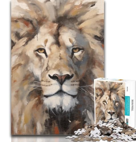 1000 Teile für Teenager Löwenpuzzle 1000 Teile für Teenager, Lernspiel zum Geburtstag, Weihnachten für und ab 14 Jahren, 50x75cm von GOIUYTGM