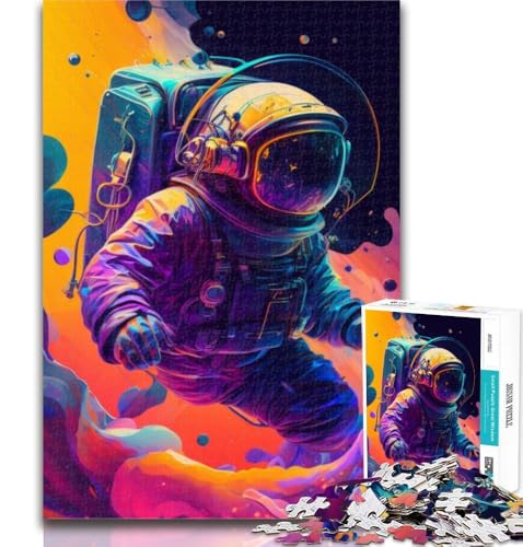1000-teiliges Astronauten-Puzzle für Teenager, Lernspiele, Heimdekoration, Geschenk für die ganze Familie, 26x38cm von GOIUYTGM