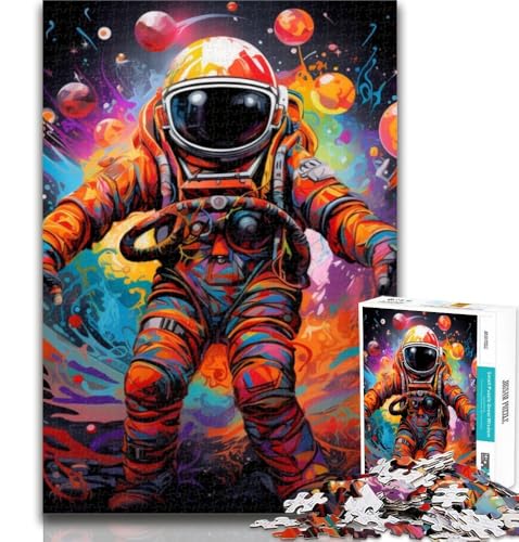 1000-teiliges Astronauten-Puzzle für Teenager, Lernspiele, Heimdekoration, Geschenk für die ganze Familie, 26x38cm von GOIUYTGM