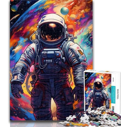 1000-teiliges Astronauten-Puzzle für Teenager, Lernspiele, Heimdekoration, Geschenk für die ganze Familie, 75x50cm von GOIUYTGM