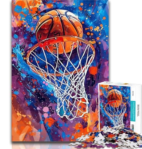 1000-teiliges Basketball-Puzzle, 1000 Teile für Erwachsene, Lernspielzeug und Spiele für Erwachsene und Jugendliche, 26x38cm von GOIUYTGM