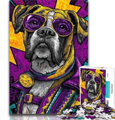 1000-teiliges Boxer-Hunde-Puzzle für Erwachsene und Jugendliche, dekomprimierendes intellektuelles Lernspielzeug, Wichtelgeschenke, 26x38cm 1000-teiliges Boxer-Hunde-Puzzle für Erwachsene und Jugendliche, dekomprimierendes intellektuelles Lernspielzeug, Wichtelgeschenke, 26x38cm von GOIUYTGM