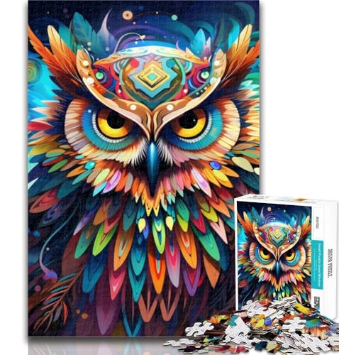 1000-teiliges Eulen-Puzzle für Teenager, Lernspiele, Heimdekoration, Geschenk für die ganze Familie, 75x50cm von GOIUYTGM