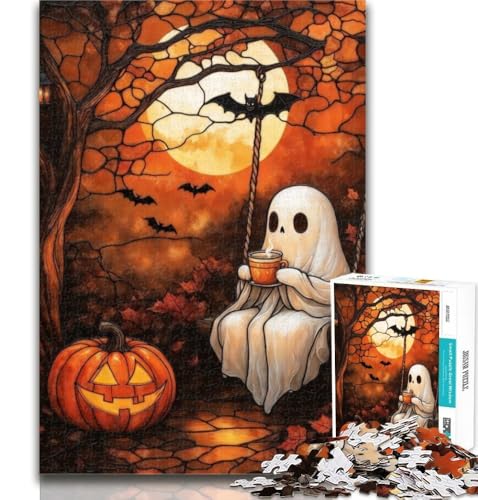 1000-teiliges Halloween-Puzzle für Teenager, 1000 Teile, Spielzeug, Lernspiele, Stressabbau, Eltern-Kind-Interaktion, 50x75cm von GOIUYTGM