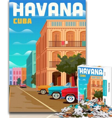 1000-teiliges Havanna-Puzzle für Erwachsene, ganze Familie, geeignet für Kinder ab 14 Jahren, 75x50cm 1000-teiliges Havanna-Puzzle für Erwachsene, ganze Familie, geeignet für Kinder ab 14 Jahren, 75x50cm von GOIUYTGM